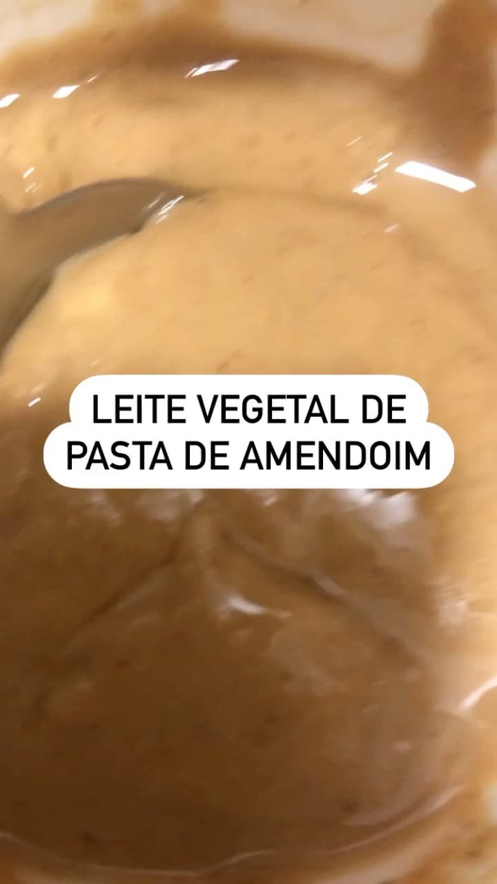 LEITE VEGETAL DE PASTA DE AMENDOIM - mais fácil que eu já fiz!