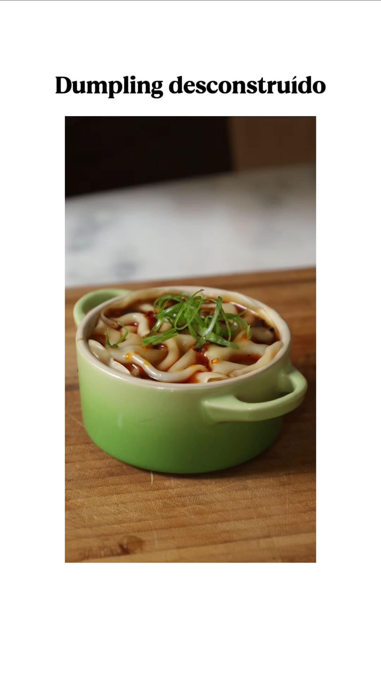 Dumpling Vegano no Pote (Lasanha de Dumpling)