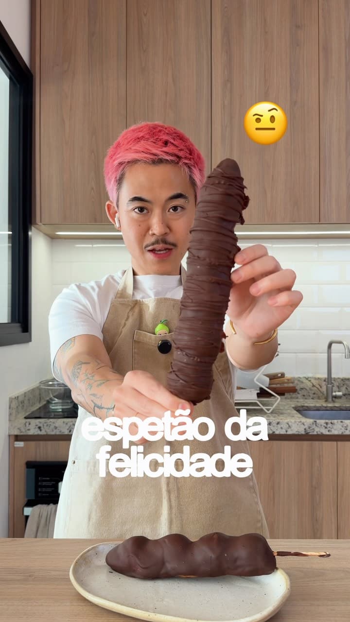 ESPETÃO DA FELICIDADE 🍓 o espeto de bombom de morango SEM LEITE, SEM LACTOSE E VEGANO!