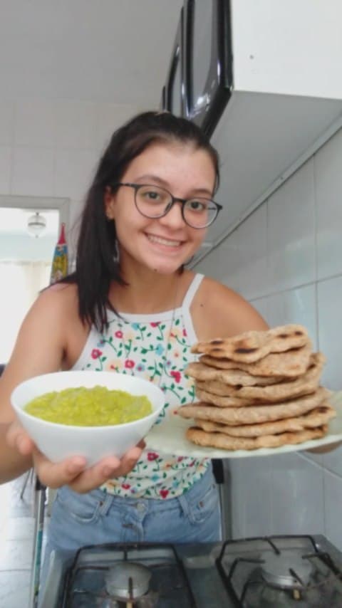 Pão folha de frigideira 🫓